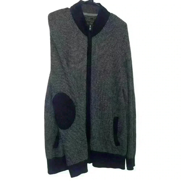 Jos.A.Bank Reserve Full zip wool blend Academia elbow patch sweater-SZ Large - Picture 6 of 8